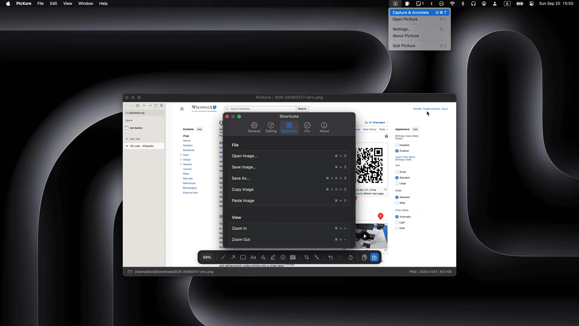 PicXure app screenshot